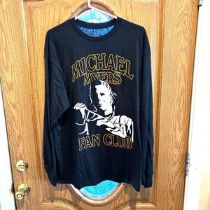 Michael Myers Halloween Fan Club Long‎ Sleeve Graphic T Shirt XL